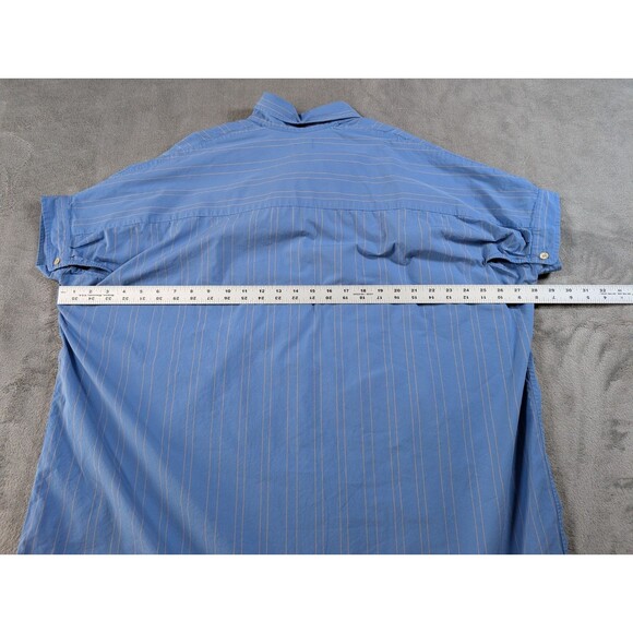 Aritzia Wilfred Free Stripe Shirt Womens L Blue Boxy Boyfriend Button Up - Picture 7 of 8